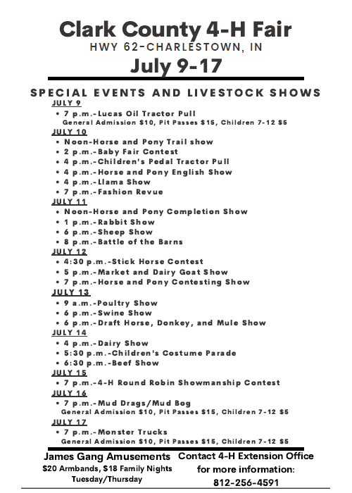 Clark Co 4H Events