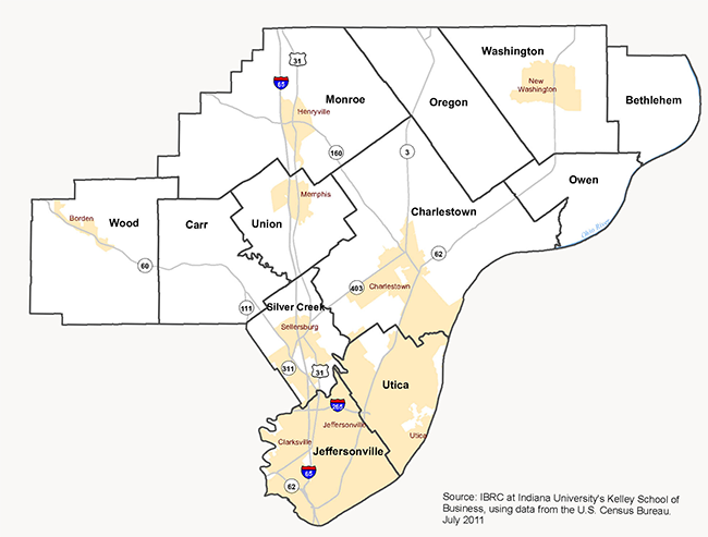 Indiana Townships Map